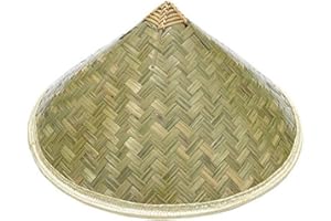 Fituenly Cappello in bambù Asiatico Cappello in Paglia Giapponese Cappello Contadino Vietnamita Cappello Parasole retrò per Pesca Turismo Viaggi