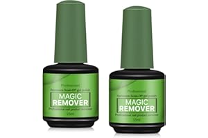 IFUDOIT Paquete de 2 Quitaesmalte Uñas Gel, Removedor Esmalte Semipermanente, Elimina Fácil y Rápidamente el Esmalte de Uñas Permanentes en 3-5 Minutos, No Daña las Uñas