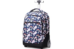 OLDPAPA Cartable à roulettes Baclpack École pour Les Garçons et Les Filles Sac à Dos Roulant Bagages Enfants Sac De Voyage pour Ordinateur Portable