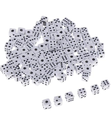 Acryl-Würfel 25 Mm – 10 Stück In Elfenbein – Für Spiele, Basteln & Deko