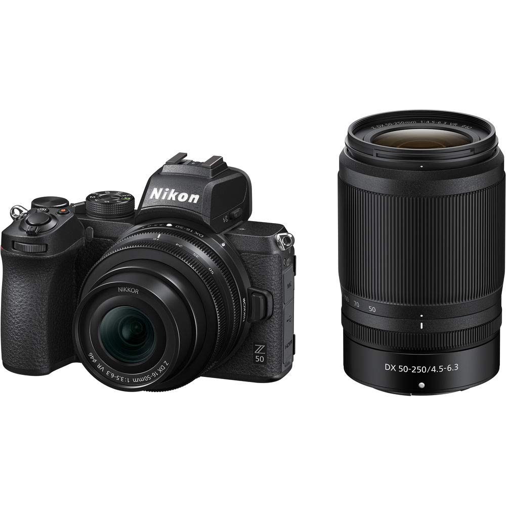 (Refurbished) Nikon Z50 Mirroless Camera Body with NIKKOR Z DX 16-50mm f/3.5-6.3 VR & NIKKOR Z DX 50-250mm f/4.5-6.3 VR Lens