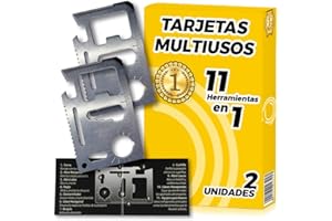 THE INVENTIONS EMPORIUM 2 uds Tarjetas multiusos 11 en 1 - Tarjeta Multiherramienta - Tarjeta Herramienta Multiusos - Tarjeta multiusos - Tarjeta Multifunción