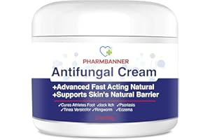PHARMBANNER Antifungal Cream for Jock Itch: Psoriasis, and Ringworm Treatment - Extra Strength Fast Relief for Itchy Skin, Tinea Cruris, and Athlete's Foot - Soothing Foot & Body Balm for Men & Women