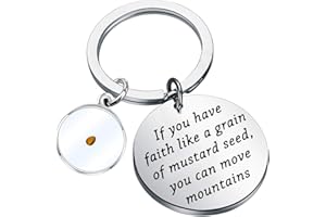 FAADBUK Mustard Seed Keychain If You Have Faith Like A Grain of Mustard Seed Gift
