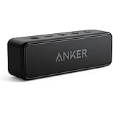 Anker SoundCore 2 Bluetooth-högtalare, fantastiskt ljud, enorm bas med dubbla basdrivare, 24 timmars batteri, förbättrat IPX7