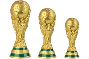 znven Trophée d'or de Football Trophée de Coupe du Monde Réplique de Coupe du Monde en Résine,Collection de Souvenirs de Décorations pour Maison Bureau Cadeaux pour Fans