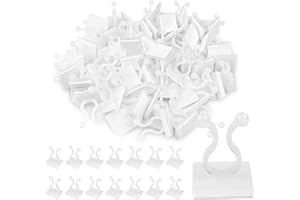 Frevoitna 80 Pezzi Clip per Piante Autoadesivi, Rampicanti Clip di Supporto per Piante, Ganci per Piante Rampicanti, Mollette Fissaggio Invisibile Bianco per Rampicanti Piante Giardinaggio Verdure