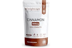 Cinnamon 3000mg 120 Tablets | Blood Sugar Control Weight Management | Anti-Inflammatory | Vegan | by Brightcaps