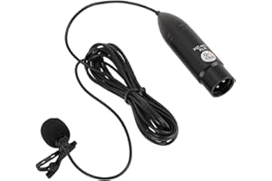 CCYLEZ Microfono Lavalier, Microfono da Bavero con Riduzione del Rumore per la Registrazione di Interviste, Microfono XLR Omnidirezionale Microfono da Bavero Mono XLR a 3 Pin