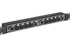 Pronomic NetCore SR-3F Multicore-Rackbox F/F Dual - RRackeinheit mit 2x 4 XLR-Buchsen (female) und 4x RJ45 Buchse - zur Übertragung analoger oder digitaler Signale über Netzwerkkabel