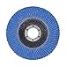 SBS Fächerscheiben | ø 125 mm | Korn 60 | 10 Stück | INOX Blau für Winkelschleifer Schleifmop