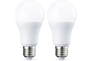 Amazon Basics LED E27 Edison Screw Bulb, 10W (Equivalent to 75W), Cool White, Non Dimmable - Pack of 2