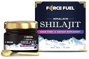 FORCE FUEL Shilajit Pure Himalayan Organic Shilajit Resin - Gold Grade 100% Supplement for Men and Women - Natural Shilajit Resin UK with 85+ Trace Minerals & Fulvic Acid for Focus, Energy & Immunity-30 Day Dose