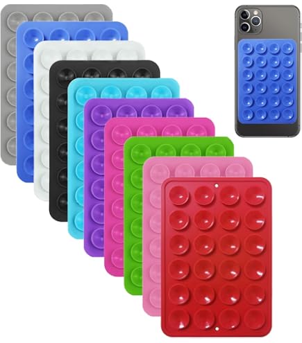 Supporto Per Telefono A Ventosa In Silicone, 2 Pezzi (Rosso E Rosa) - Antiscivolo Per Specchio, Doccia E Cucina, Ideale Per TikTok E Mani Libere - 2