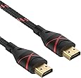Rankie Cavo HDMI Alta velocità, Ethernet, 3D, Video 4K e Arc, Nylon Intrecciato, 1,8 m, Rosso