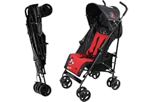 Nania Poussette Canne Luxe JET (6-36 mois) - inclinable, légère et compacte - pliage à une main - Disney (Mickey)