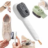 Multipurpose Cleaning Brush with Liquid Dispenser – Refillable Scrub Brush for Shoes, Clothes, Sink, Tiles & Kitchen | Soft B