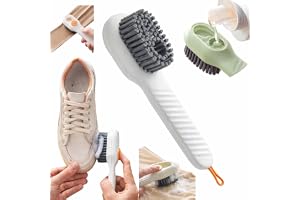 Multipurpose Cleaning Brush with Liquid Dispenser – Refillable Scrub Brush for Shoes, Clothes, Sink, Tiles & K...