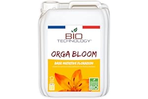 Bio Technology® | Engrais Biologique et Naturel | Engrais Floraison | Fertilisant Floraison Organique | Engrais Complet Floraison | Super Engrais respectueux de l’Environnement | ORGA Bloom – 5 L