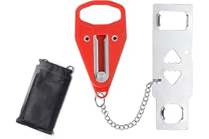 BERRYLION Portable Door Lock for Travel Door Lock Home Security Additional Safety and Privacy for Travelling Hotel Room College Apartment Jammer