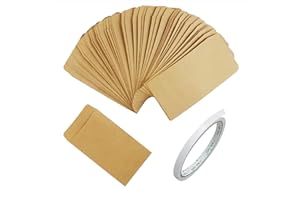 Zydiwo 100 Pezzi Mini Busta Di Carta Kraft Buste In Carta Kraft Riciclata Da Buste Di Carta Kraft Sacchetti Piccoli Sacchetto Piatto Regalo Per Gioielli Sacchetto Di Semi con Nastro Biadesivo (6*10cm)