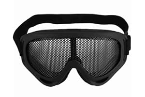 Risegun Gafas de Malla de Hierro, Gafas Resistentes a los Impactos, Gafas Tácticas de Seguridad a Prueba de Viento, Equipo de Protección para Juegos Al Aire Libre, Paintball