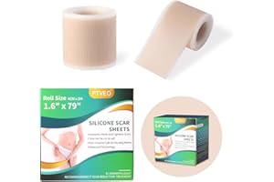 BNLEI Silikon Narbenpflaster (4cm x 200cm) wiederverwendbar - hautverträglich, atmungsaktiv, wasserdicht(Hautfarbe)
