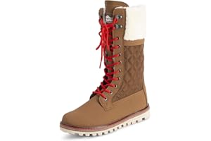 POLARR Polar damskie buty śniegowe, trwałe, do użytku na zewnątrz, termiczne, zimowe, ciepłe, wodoodporne, średniej wysokości