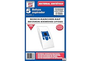 Tecnhogar 915686 Bolsa Aspirador, sintético, Blanco