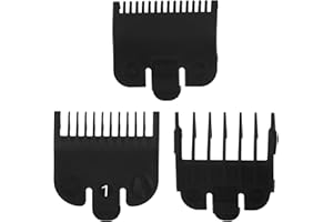 BEUINOVIA TECHNOLOGY 3Pcs Clipper Guards Set for Wahl Hair Clippers and Babyliss FX870 1/16"(1.5mm), 1/8"(3mm), 3/16"(4.5mm), Professional Hair Clipper Combs Guides, for Barbers, Hair Salons, Home Haircuts, Pet Haircuts