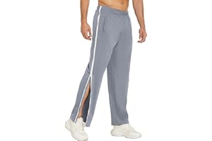 PINSPARK Pantaloni per Riabilitazione Pantaloni da Allenamento da Uomo con Cerniera su Tutta La Lunghezza Pantaloni da Jogging Pantaloni
