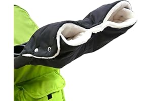 Kinderwagen Handwärmer ZHSIHAI Kinderwagen Handschuhe Kinderwagenmuff Kinderwagen Handmuff mit Fleece Innenseite Atmungsaktiv Wasserfest Winddicht Universalgröße für Kinderwagen, Buggy