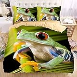 helengili Rana 3D Juego de Ropa de Cama de Funda nórdica Hermoso patrón Real Efecto Realista...