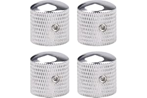 XIYANGJUAN 4Pcs Metal Guitar Knobs Chrome Volume Tone Control Knobs Silver Dome Knobs with with Allen Keys for Fender Telecaster Gibson Les Paul Electric Guitar Bass Accessories