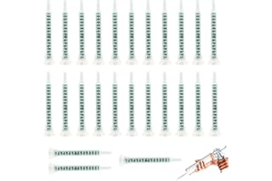 UTXN 25 PCS Mixing Tube, AB Glue Mixing Tube Fma6-16L Glue Mixing Tube Epoxy Mixing Nozzle Tip Static Mixing Nozzle 83mm Mixing Nozzle Syringe for 2k Glue Gun AB Glue Gun(Green)