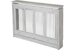 TOPKIT | Cubreradiador Cristian 3121 | 120 cm de Ancho |Cubreradiador grande | Diseño Elegante |Blanco Mozart