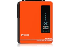 Anern Inversor de corriente híbrido solar de 3600 W con módulo WiFi de 24 V CC a 220 V/230 V CA con regulador solar MPPT de 120 A, entrada de PV máx. 500 V, funciona con baterías de plomo y litio de