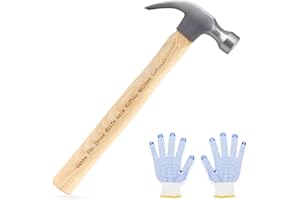 Encham Gravierter Hammer Holzgriff mit Handschuhe Holzhammer 500g Vatertagsgeschenk Besonderes Geschenk für Väter Geburtstagsgeschenk