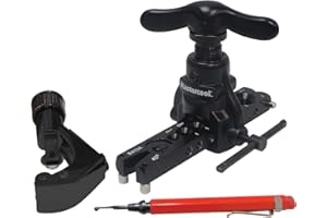 Mastercool 70058-A Exzenter-Bördelwerkzeug-Set – inklusive Fräser, Reibahle und Werkzeug – 1/4 Zoll bis 3/4 Zoll Schlauch – 45° SAE Flares – HVAC und Automotive