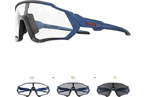 KAPVOE Gafas de Ciclismo Fotocromáticas con TR90 Gafas de Sol Deportivas Mujeres Hombres Running Transparente MTB Accesorios de Bicicleta K9408