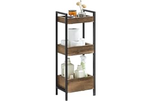 ‎SOBUY SoBuy FRG226-F regał łazienkowy vintage stojący regał kuchenny z 3 półkami, szer. x wys. x gł.: ok. 28 x 74 x 20 cm