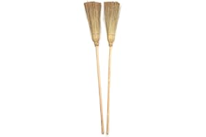 Mendi Escoba de Mijo Grande para Horno. Mide 150 cm. 2 Unidades. Fabricada en España.