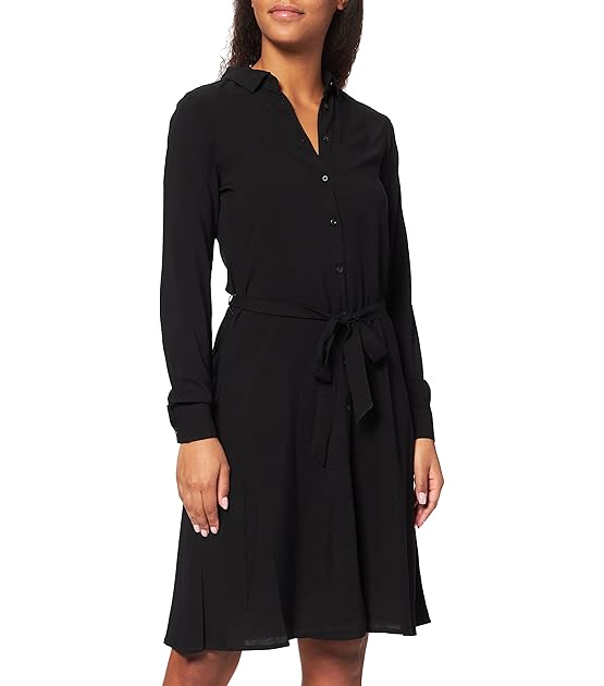 IHMAIN DR Damen Freizeitkleid Kleid 100% Viskose Hemdblusenkleid