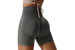 MJGkhiy Pantaloncini Palestra Donna Cotone Leggeri Quick Dry Running Shorts Opachi Gym Allenamento Shorts Scrunch Booty Pantaloni da Yoga Pantaloncini Palestra Donna Fitness