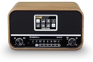 [HiFi Test SEHR GUT, Spitzenklasse 1,2*] Albrecht DR 870 CD Seniorenradio, DAB+/ UKW/CD/USB Radio, Tischradio, Bluetooth®, Weckfunktion, inkl. Fernbedienung, Walnuss, Schwarz