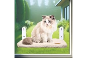 Poils Paradise Hamac Chat Fenêtre, Lit Pliable et Perchoir pour Chats, Transat de fenêtre et Tapis réversible, Fauteuil inclinable pour Châton, Ventouses Solides jusqu'à 18KG (Gris, 45 x 30 x 20)