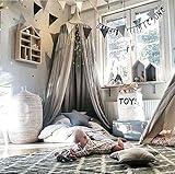 Betthimmel Baldachin aus Baumwolle Leinwand Deko,Bett-Überdachung für Baby-Kind-zelte aus Cotton Canvas,als Mückenschutz Moskitonetz Insekten-Malaria Schutz,Hohe 240cm - 3