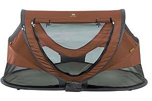 Deryan Culla da viaggio per bambini con materasso dalla nascita a 4,5 anni - Culla pop-up per bambini - Tenda da montare in 2 secondi - inclusa zanzariera e borsa da viaggio - 136x84x62cm