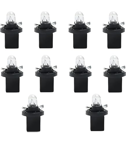 10 Ampoules LED T5 B8.5D 12V - Pour Tableau De Bord, éclairage Blanc, Compatibles Véhicules