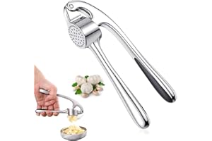 Presse-Ail Premium,Inoxydable Concasseur D'Ail,Broyeur Avec Panier Amovible,Presse-Ail à Usage Intensif, Broyeur D'Ail, Hachoir à Ail Convivial, Facile à Nettoyer Et Durable